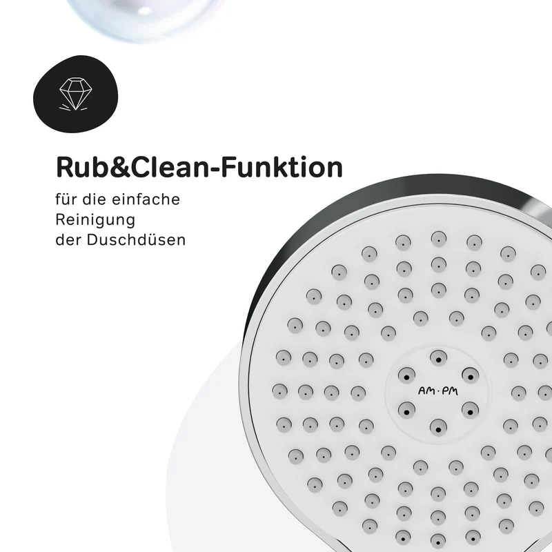 Duschsystem Flash mit Regendusche und Regalmischer – F079H700