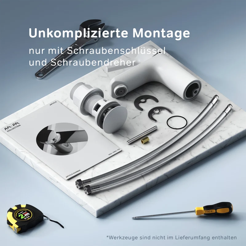 Waschtischarmatur X-Joy S mit Klick-Ablaufgarnitur, Weiß – FXB82133