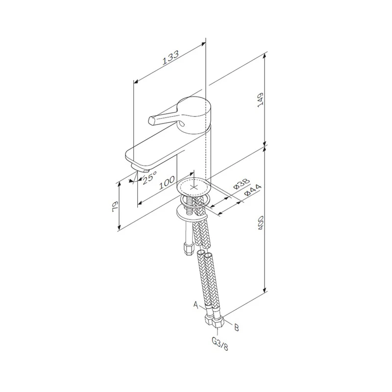 Waschtischarmatur X-Joy S, Weiß – FXB02133
