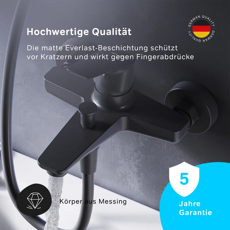 Wannenarmatur Gem, Schwarz – FGA10022