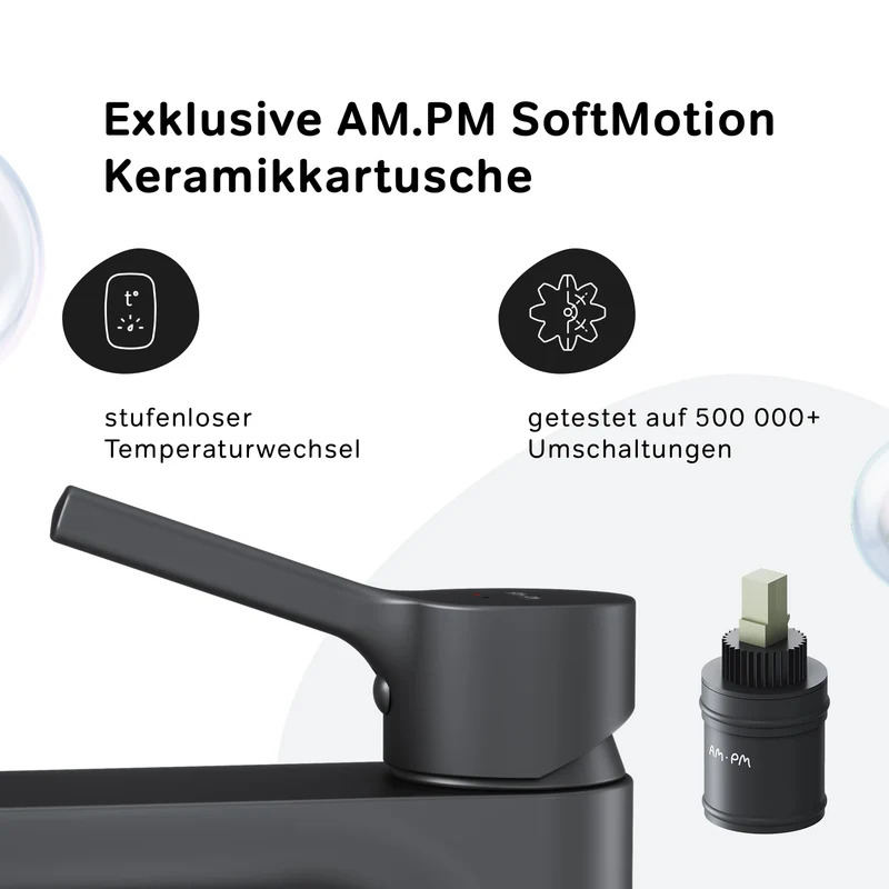 Waschtischarmatur X-Joy S mit Klick-Ablaufgarnitur, Schwarz – FXB82122