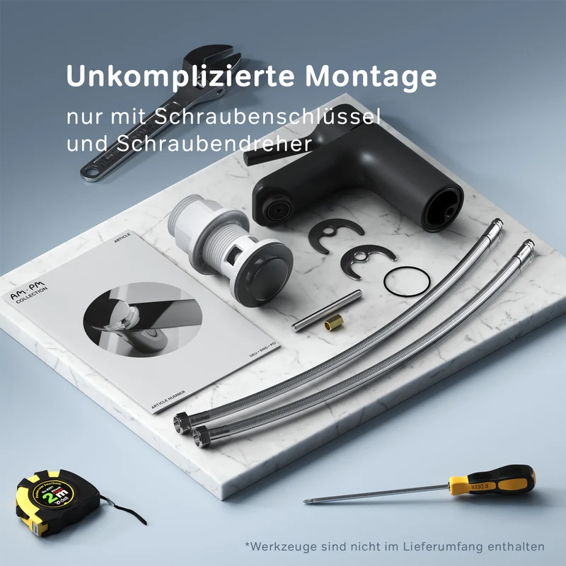 Waschtischarmatur X-Joy S mit Klick-Ablaufgarnitur, Schwarz – FXB82122