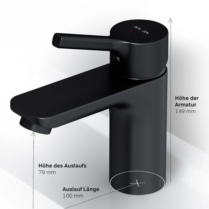 Waschtischarmatur X-Joy S mit Klick-Ablaufgarnitur, Schwarz – FXB82122