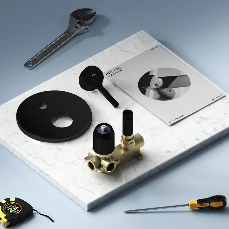 Unterputz-Wannenarmatur X-Joy S für Wandmontage, Schwarz – FXB45022