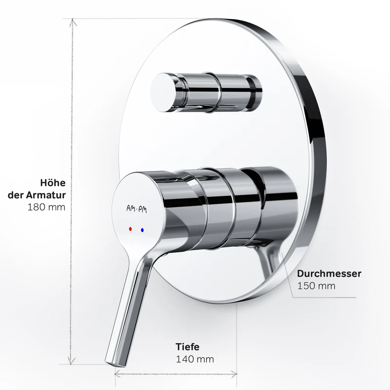 Unterputz-Wannenarmatur X-Joy S für Wandmontage – FXB45000