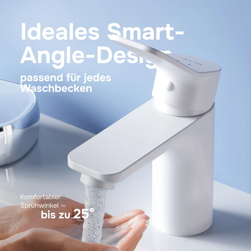 Waschtischarmatur X-Joy mit Klick-Ablaufgarnitur, Weiß – FXA82133