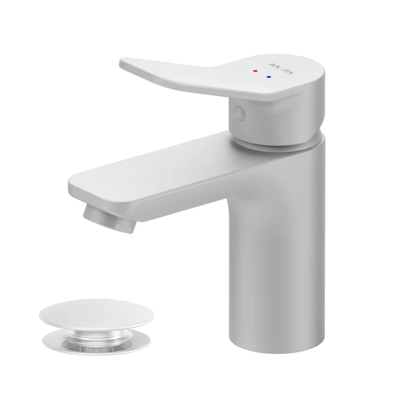 Waschtischarmatur X-Joy mit Klick-Ablaufgarnitur, Weiß – FXA82133