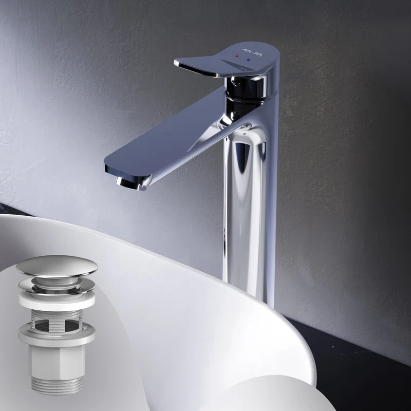 Hohe Waschtischarmatur X-Joy mit Klick-Ablaufgarnitur – FXA92200