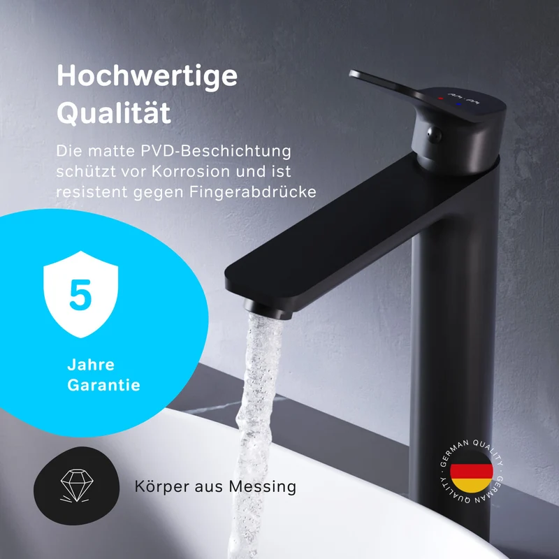 Hohe Waschtischarmatur X-Joy, Schwarz – FXA92022