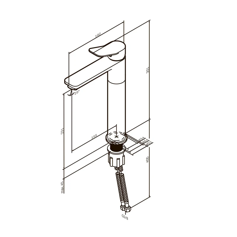 Hohe Waschtischarmatur X-Joy, Schwarz – FXA92022