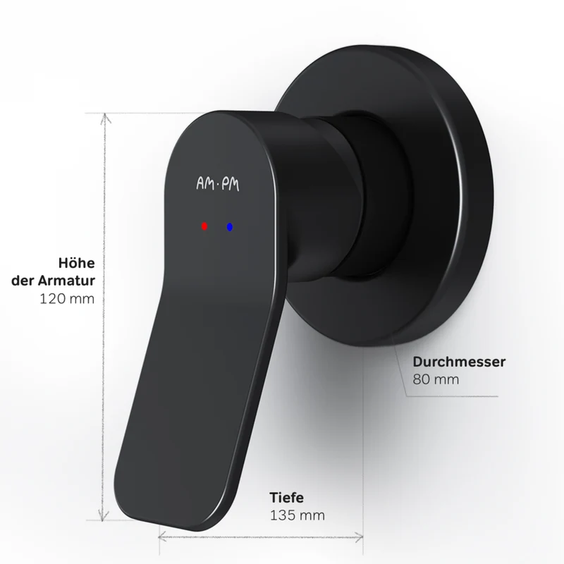 Unterputz-Duscharmatur X-Joy, Schwarz – FXA65022