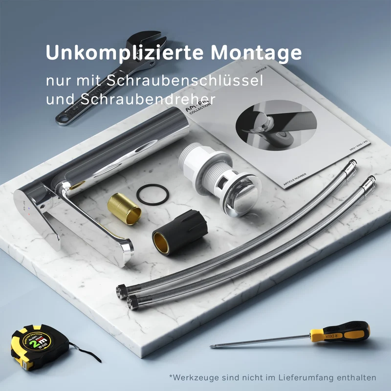 Hohe Waschtischarmatur Hit mit Klick-Ablaufgarnitur – FTA92200
