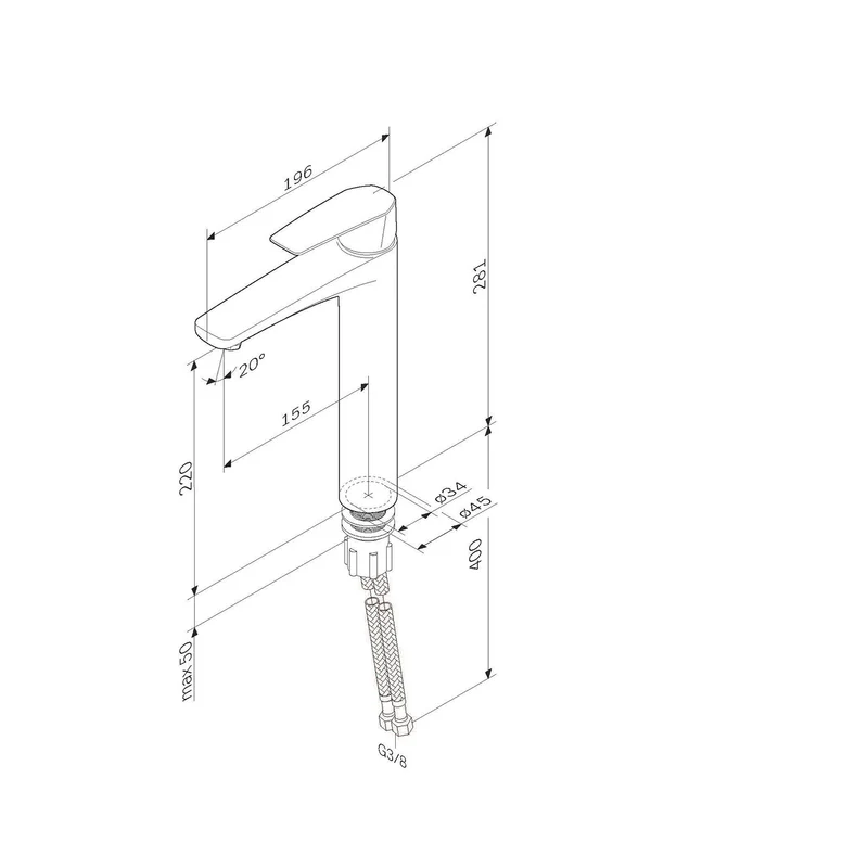 Hohe Waschtischarmatur Gem – FGA92000