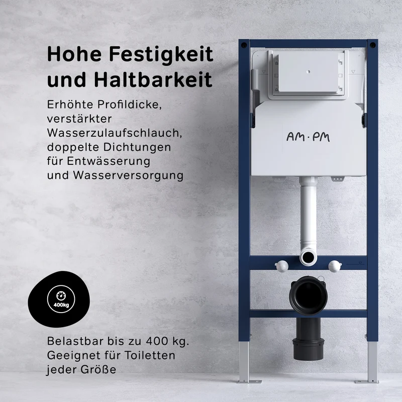 WC-Komplettset Spike mit Vorwandelement und Betätigungsplatte in Chrom – IIS90151.PA1900