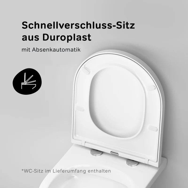 WC-Komplettset Hit mit Vorwandelement und Betätigungsplatte in Chrom – IIS90151.TA1700