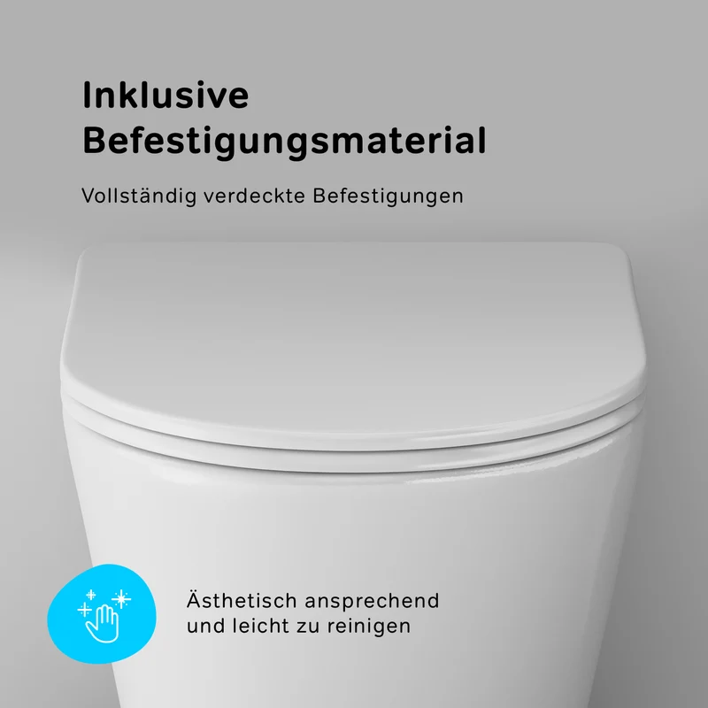 Wand-WC Spike AquaSpin spülrandlos mit WC-Sitz – CPA1900SC