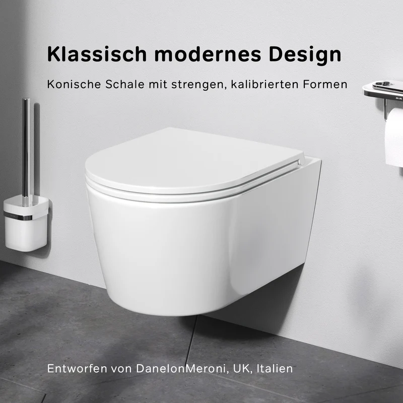 Wand-WC Func FlashClean spülrandlos mit WC-Sitz – CFA1700SC