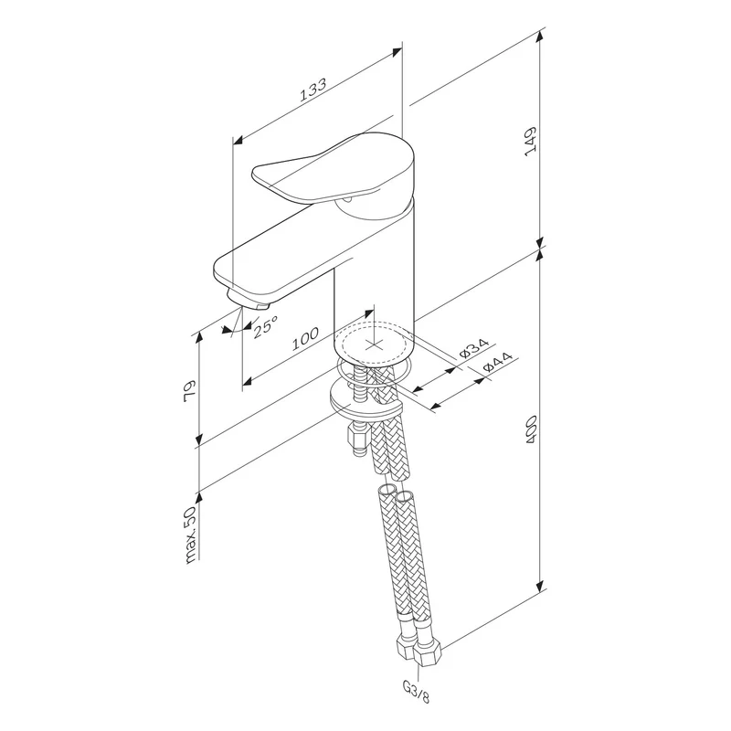 Waschtischarmatur X-Joy mit EcoStart – FXA02800