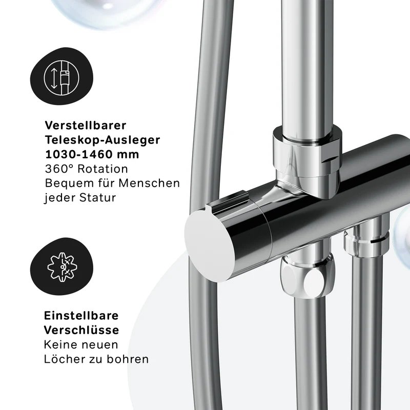 Duschsystem Gem mit Regendusche – F0790000