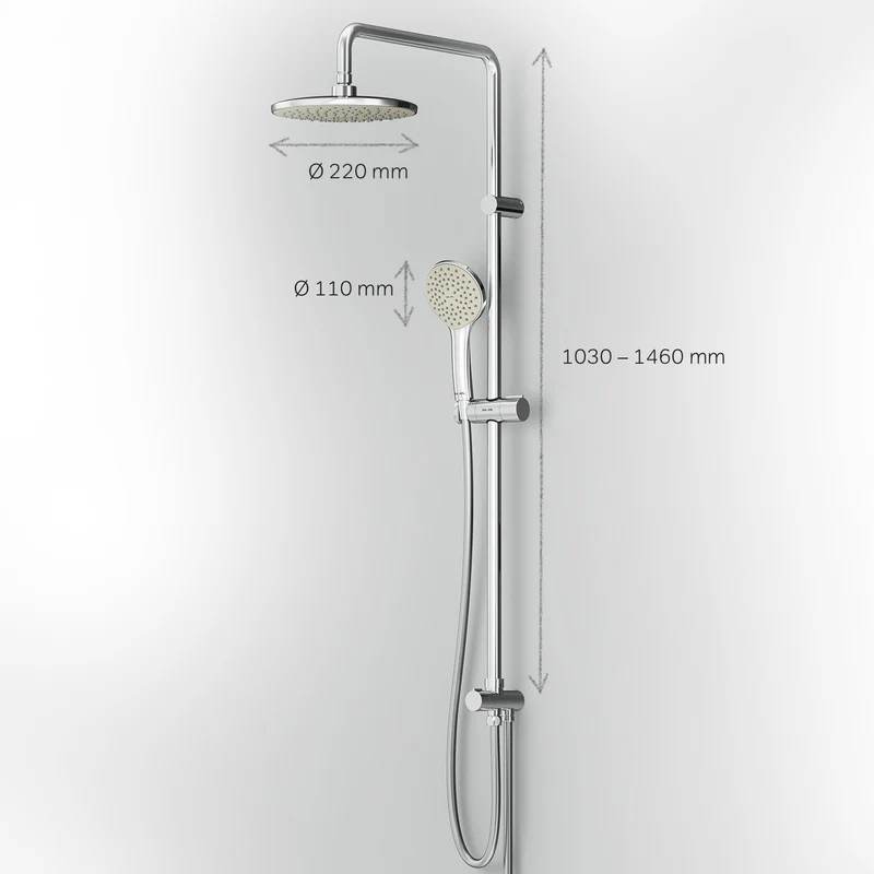 Duschsystem Gem mit Regendusche – F0790000