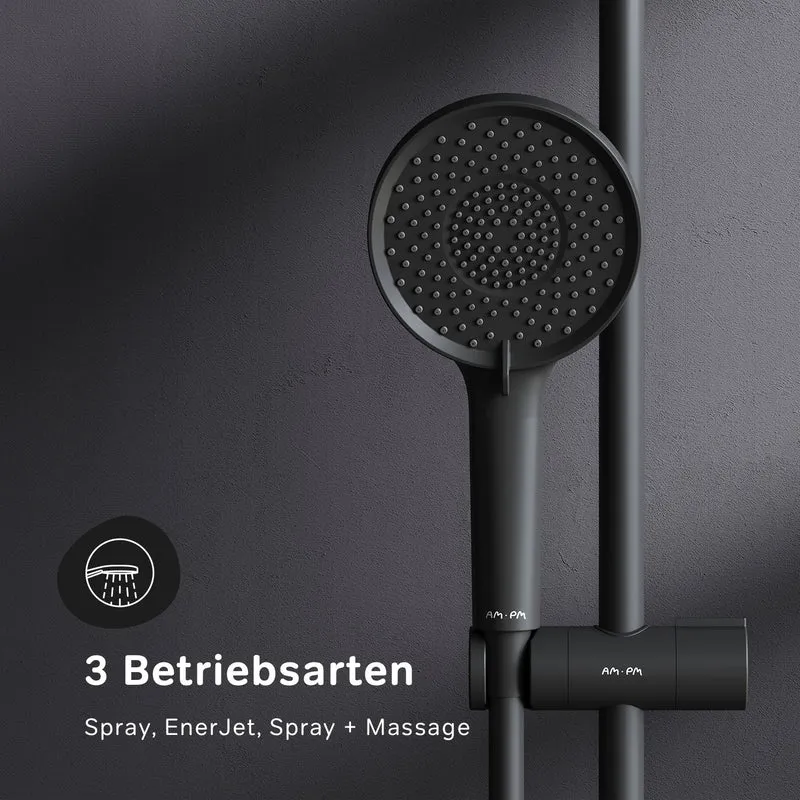 Armaturen-Set X-Joy mit Duschthermostat und Duschset, Schwarz – F428XA46