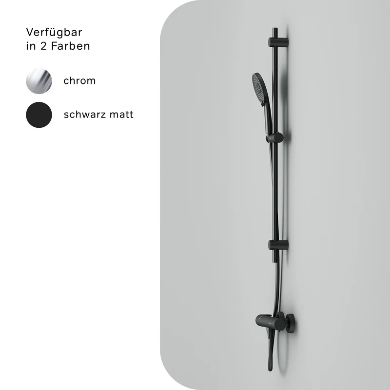 Armaturen-Set X-Joy mit Duschthermostat und Duschset, Schwarz – F428XA46