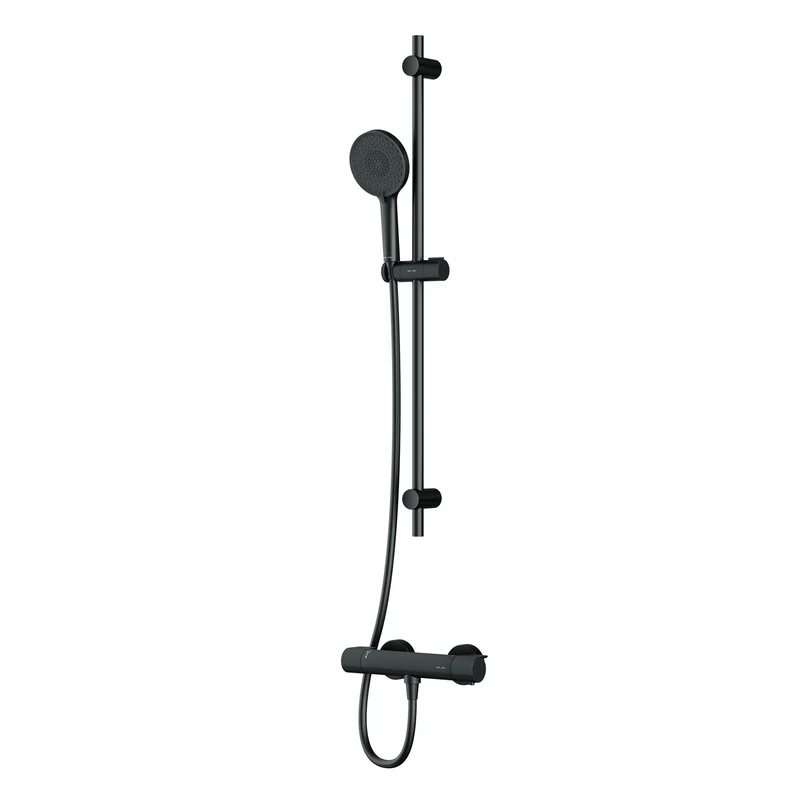 Armaturen-Set X-Joy mit Duschthermostat und Duschset, Schwarz – F428XA46