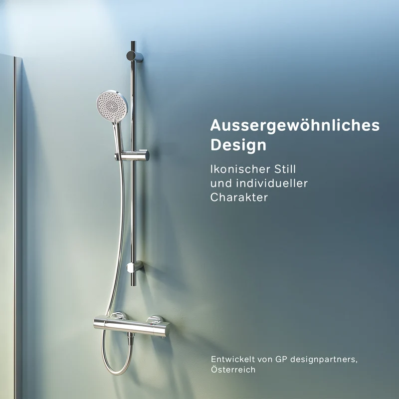Armaturen-Set X-Joy mit Duschthermostat und Duschset – F408XA46