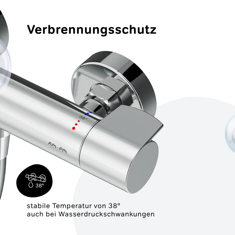 Armaturen-Set X-Joy mit Duschthermostat und Duschset – F408XA46