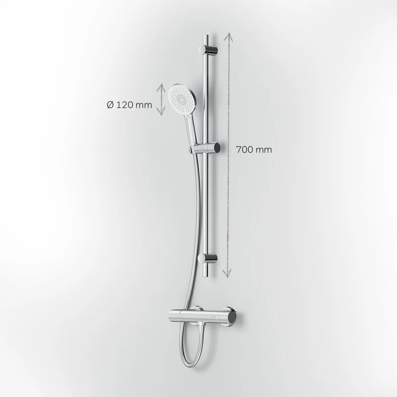Armaturen-Set X-Joy mit Duschthermostat und Duschset – F408XA46