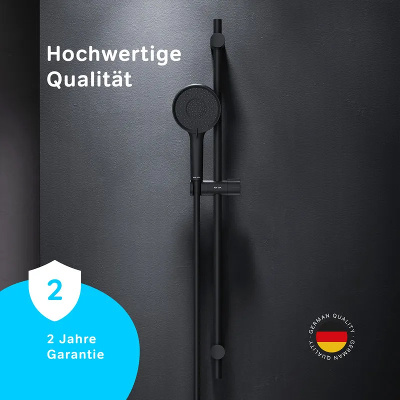 DuschSet X-Joy Brausegarnitur Stangenbrause-Set, Schwarz – F01XA022