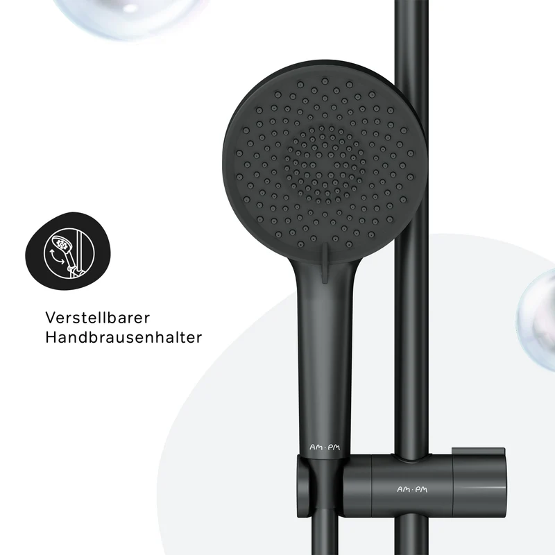 DuschSet X-Joy Brausegarnitur Stangenbrause-Set, Schwarz – F01XA022