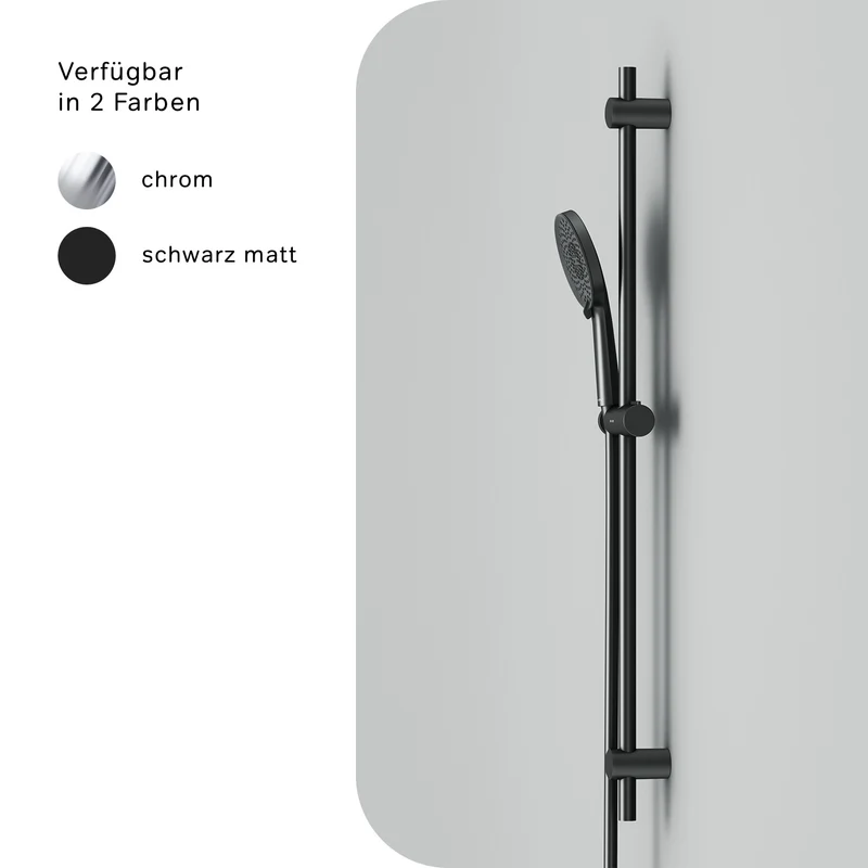 DuschSet X-Joy Brausegarnitur Stangenbrause-Set, Schwarz – F01XA022