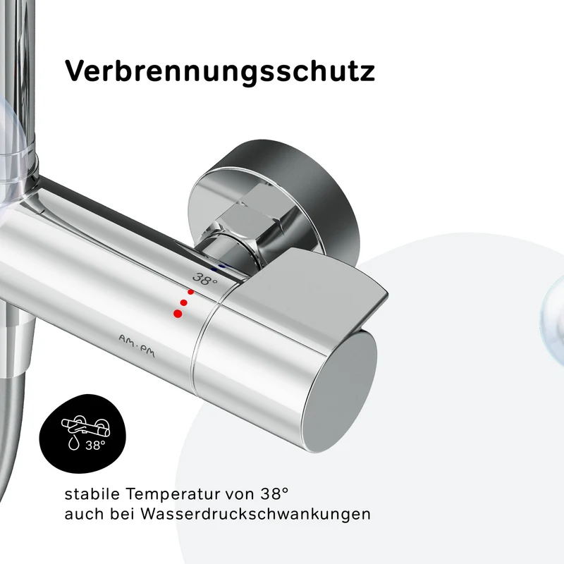 Duschsystem X-Joy mit Thermostat und Regendusche – F07XA400