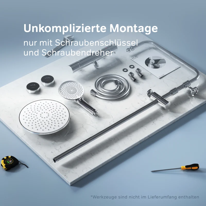 Duschsystem X-Joy mit Thermostat und Regendusche – F07XA400