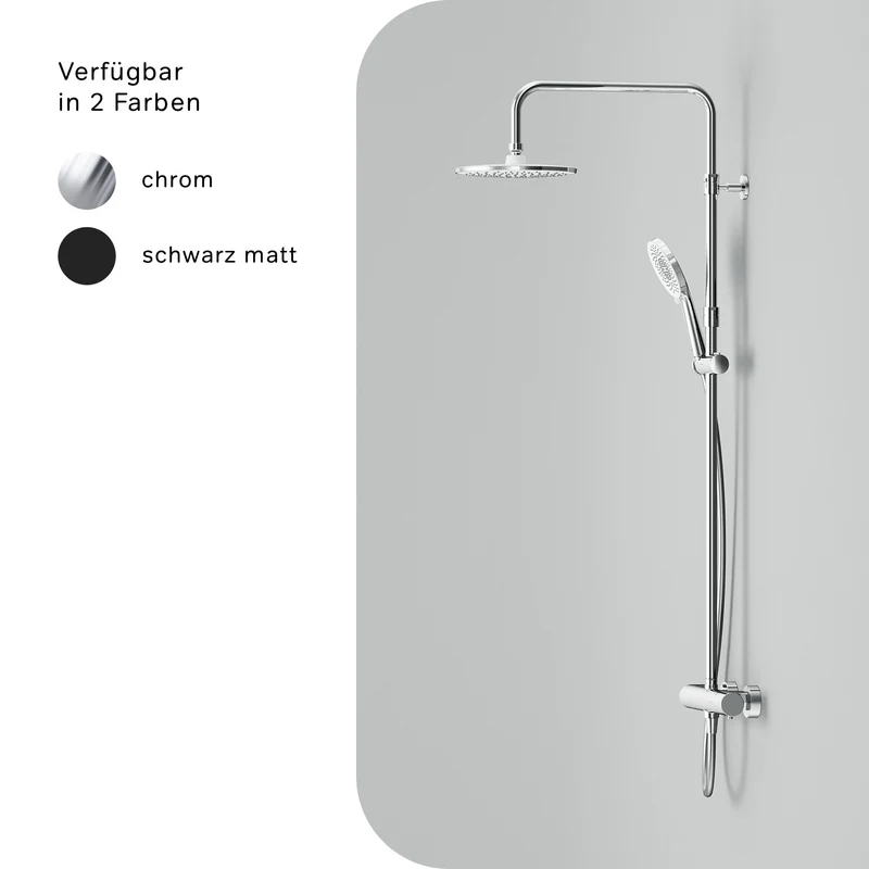 Duschsystem X-Joy mit Thermostat und Regendusche – F07XA400
