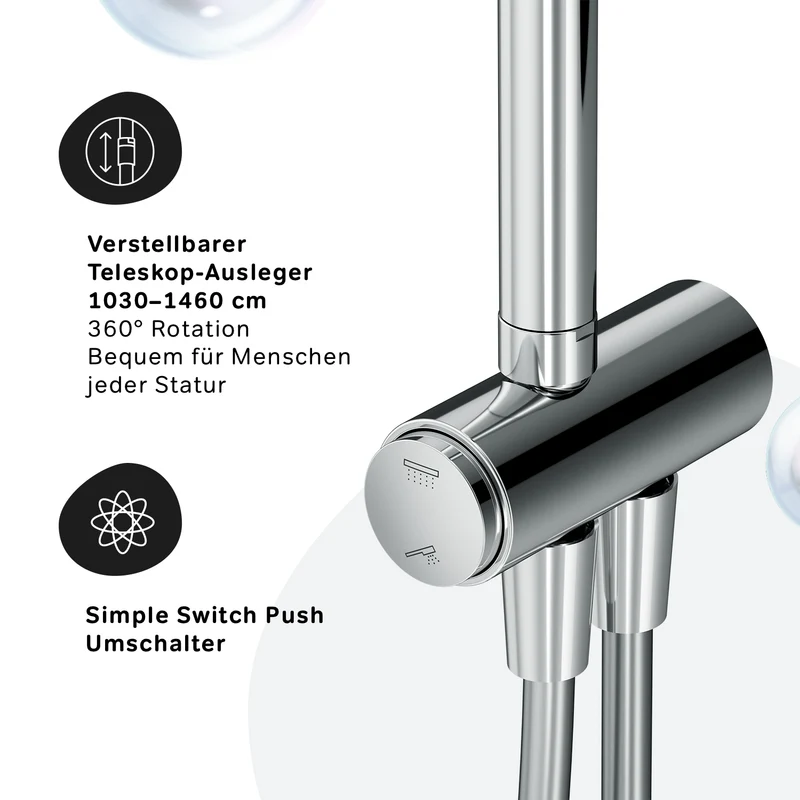 Duschsystem Func mit Regendusche – F07FA000