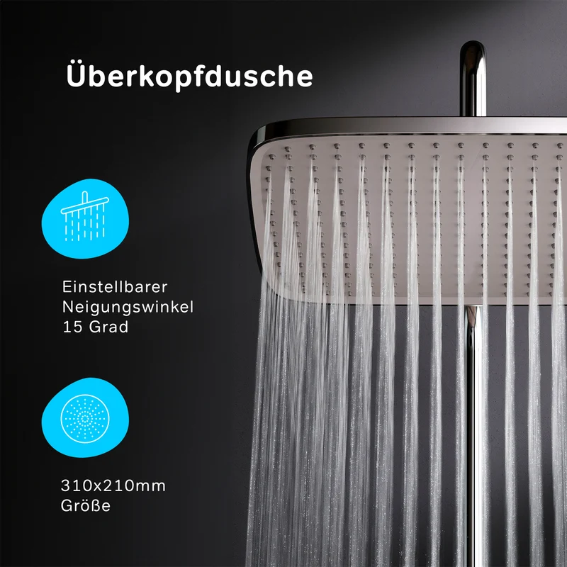 Duschsystem Func mit Regendusche – F07FA000
