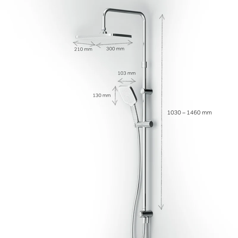 Duschsystem Func mit Regendusche – F07FA000