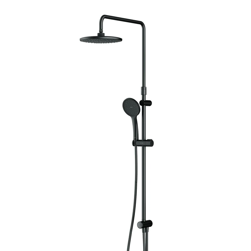 Duschsystem Hit mit Regendusche, Schwarz – F07TA022