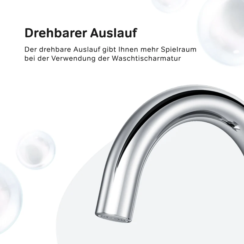 Waschtischarmatur Hit mit drehbarem Auslauf – FTA02700