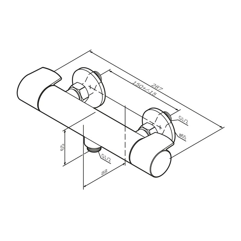 Duschthermostat X-Joy, Schwarz – FXA40022