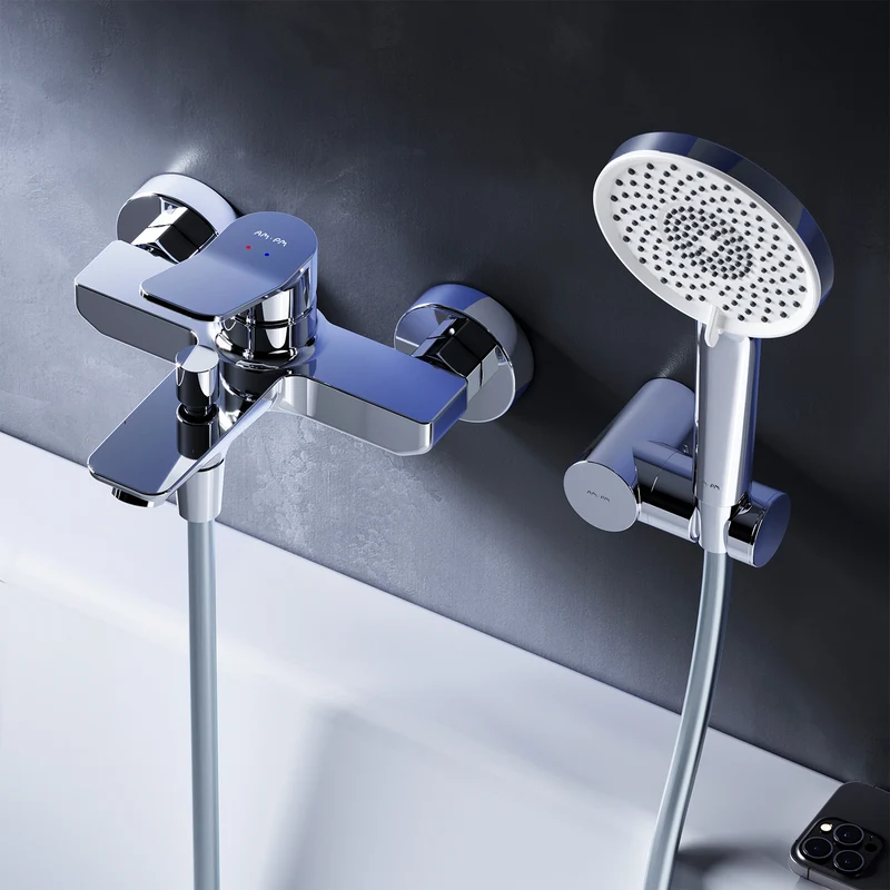 Wannenarmatur X-Joy mit Handbrause und Halter – FXA15000