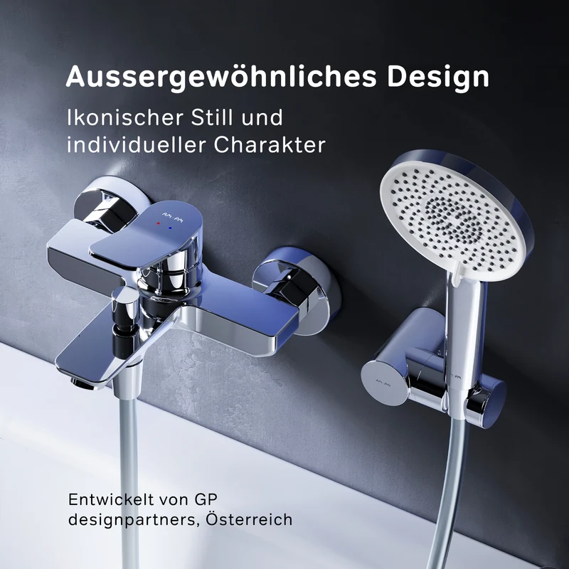 Wannenarmatur X-Joy mit Handbrause und Halter – FXA15000