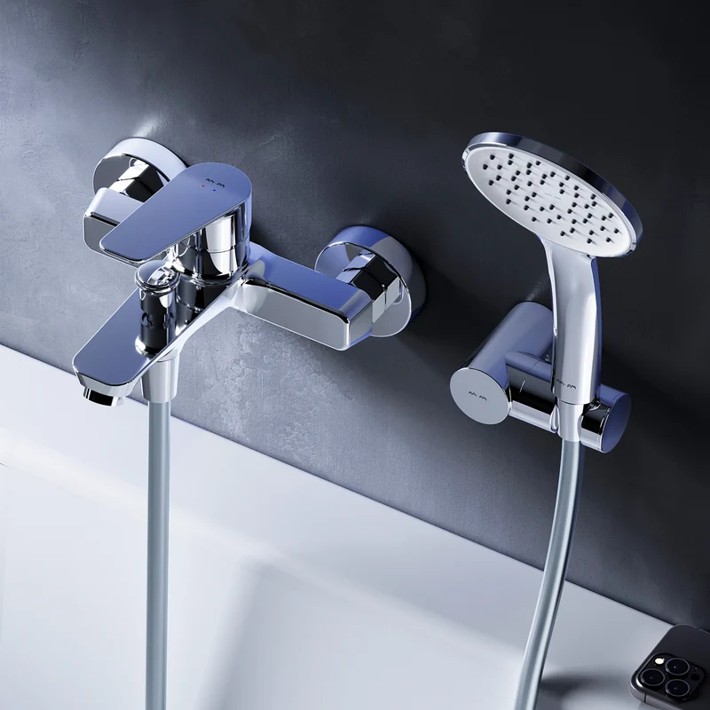 Wannenarmatur Hit mit Handbrause und Halter – FTA15000