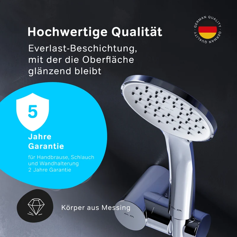 Wannenarmatur Hit mit Handbrause und Halter – FTA15000