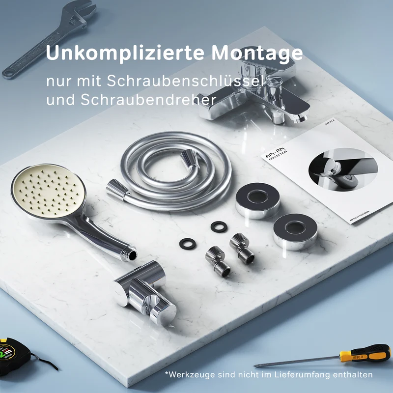 Wannenarmatur Hit mit Handbrause und Halter – FTA15000