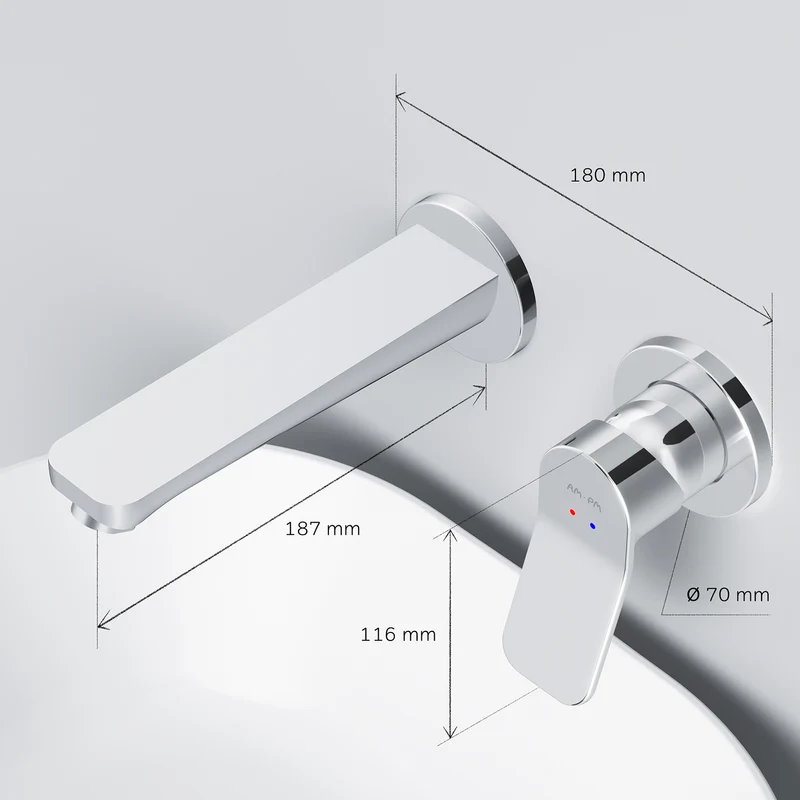 Unterputz-Waschtischarmatur X-Joy für Wandmontage – FXA72600
