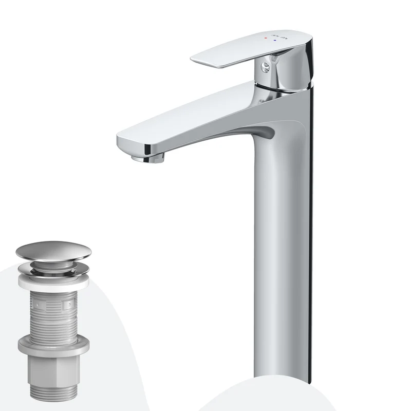 Hohe Waschtischarmatur Gem mit Klick-Ablaufgarnitur – FGA92200