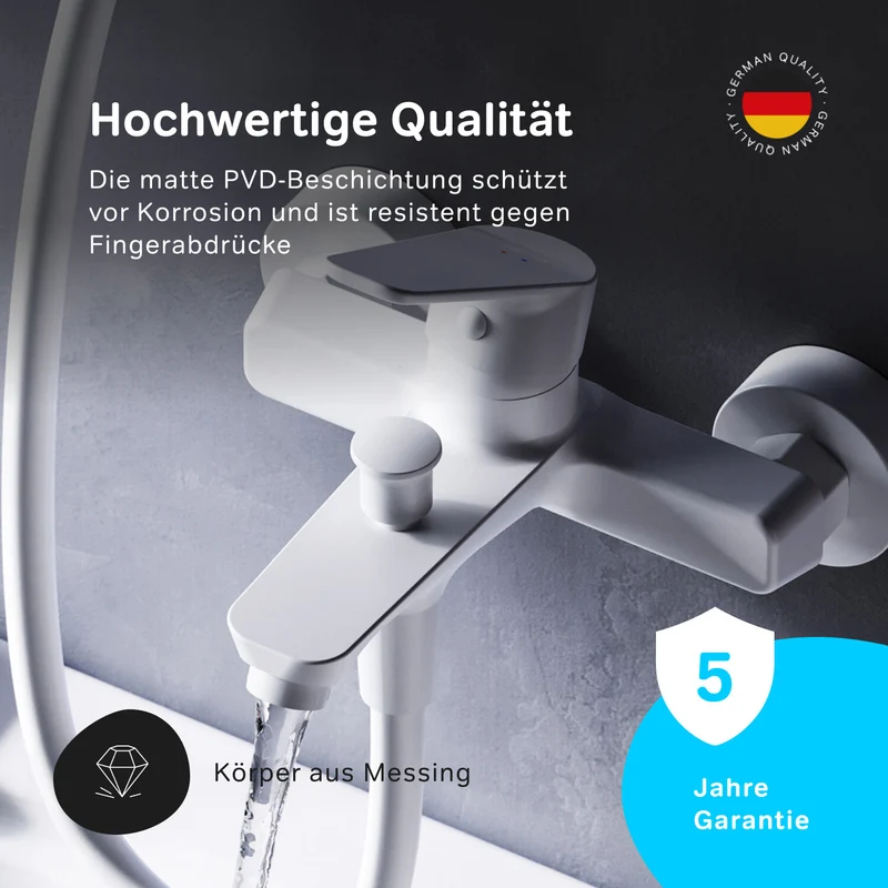 Wannenarmatur Hit, Weiß – FTA10033